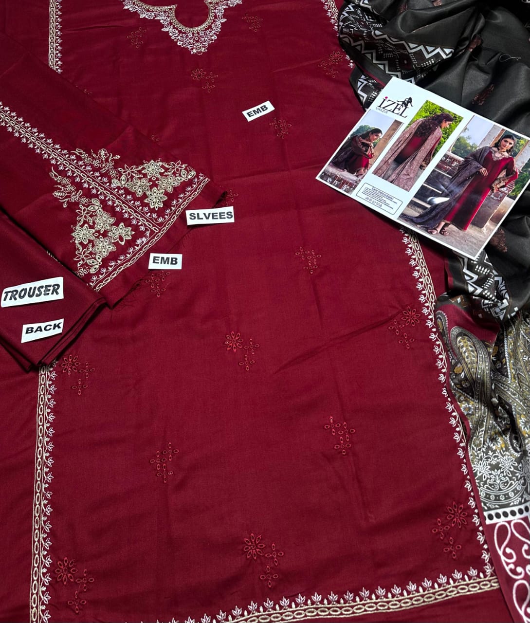 Izel premium dhanak 3pcs