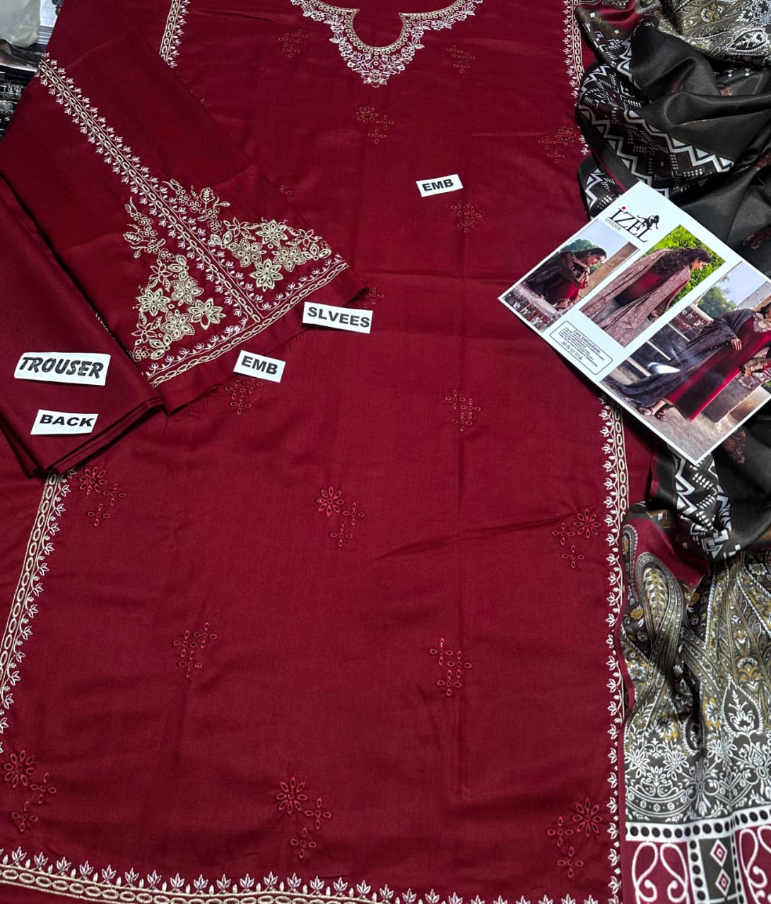 Izel premium dhanak 3pcs